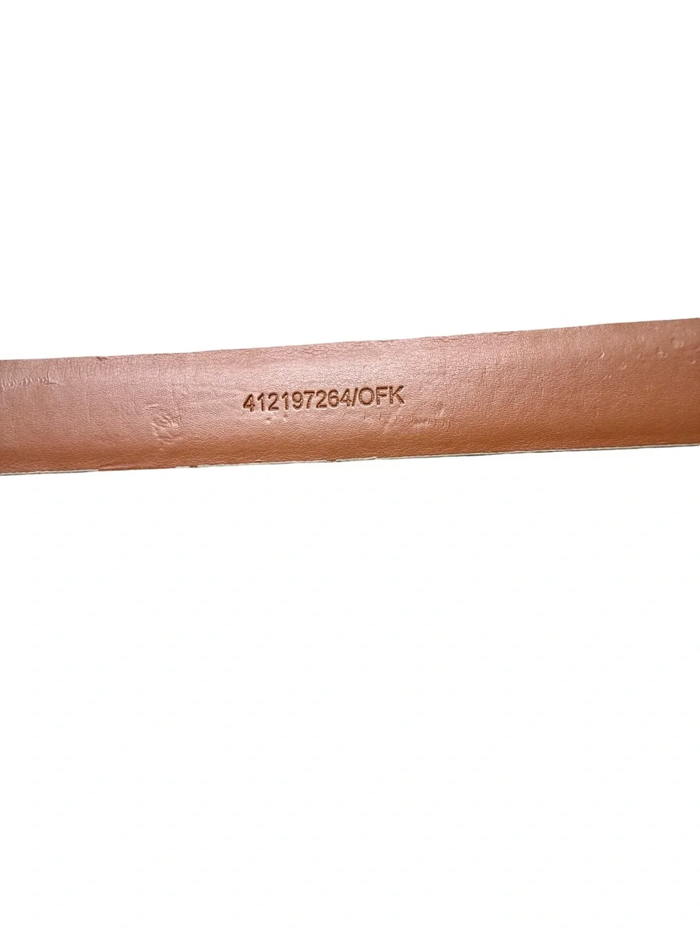 Lauren Ralph Lauren Gold Textured Leather Belt with Round Buckle Size Medium